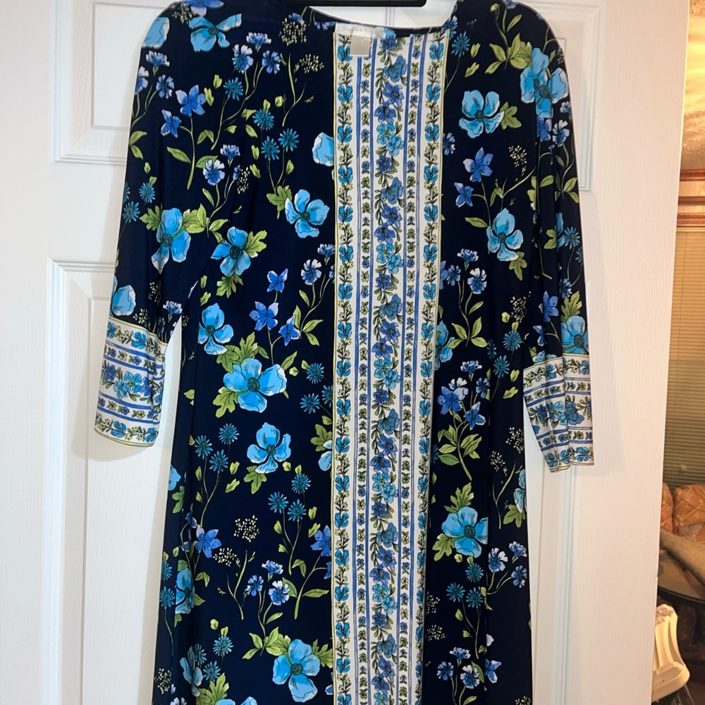 London‎ Times Blue Floral Midi Dress